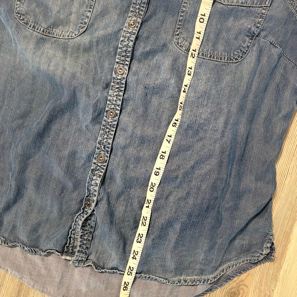 Westport 1962 Chambray Denim Button-Up Shirt – Blue – Womens - Picture 4 of 6